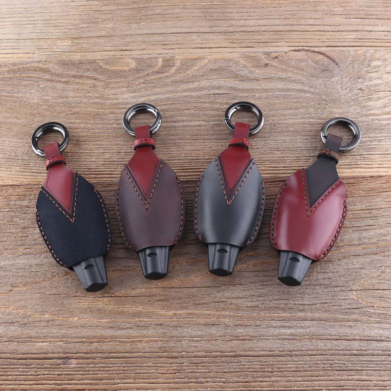 4 Button Key Fob Shell Case For SAAB 9-3 93 2003-2009 Leather Key Cover Keychain Car Key Bag Case