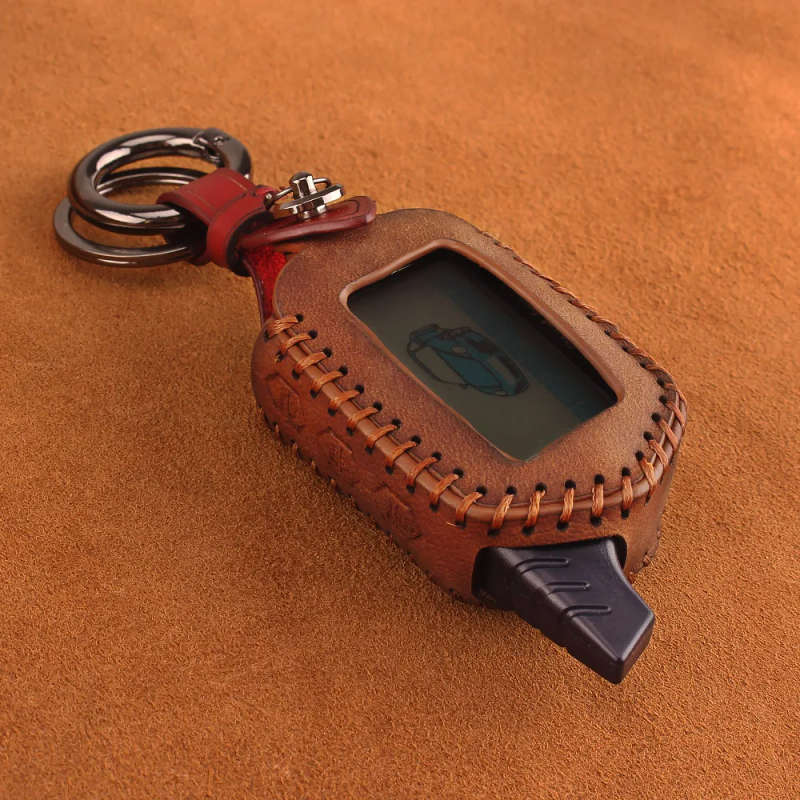 Key Case For Starline B9/B6/A91/A61 LCD Two Way Car Remote 2 Way LCD Alarm System Leather Case