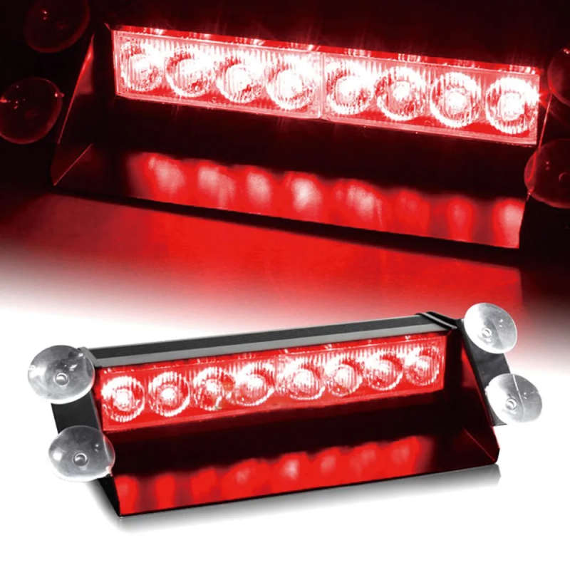 Image result for GREEN  light 8W 8 LED Car Warning Light Emergency Vehicle Car Strobe flash Light
