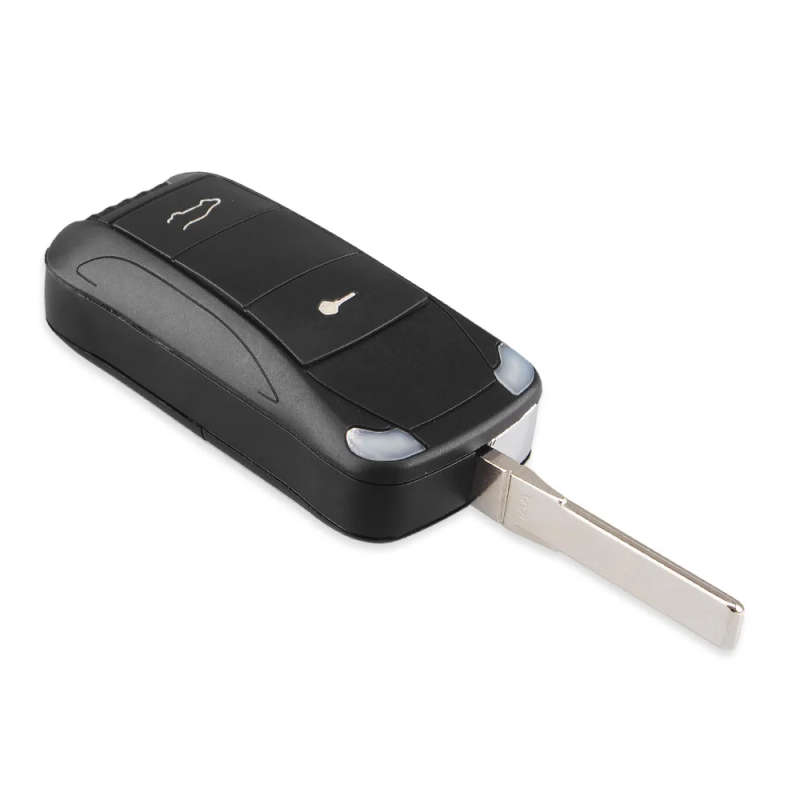Replacement Shell Remote Flip Folding Car Key Case Fob 2 Buttons For Porsche Cayenne GTS