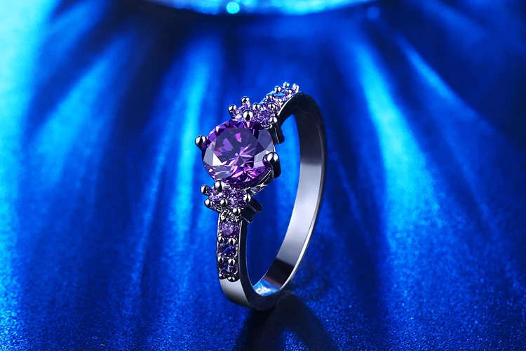 Purple AAA Zircon Engagement Ring *FREE SHIPPING*
