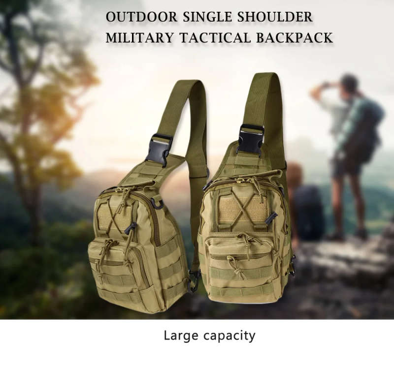Outlife Hotsale 9 Color 600D Military Tactical Backpack Shoulder Camping Hiking Camouflage Bag