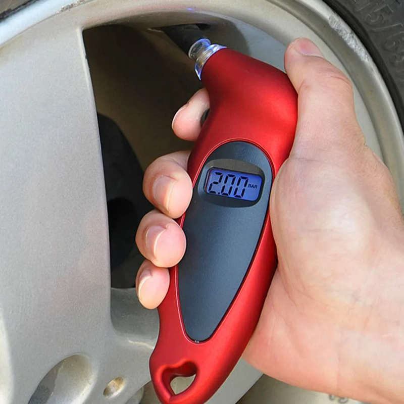LCD Digital Bicycle Bike Car Tire Diagnostic Tool Universal Tire Tyre Air Pressure Gauge Tester Tool