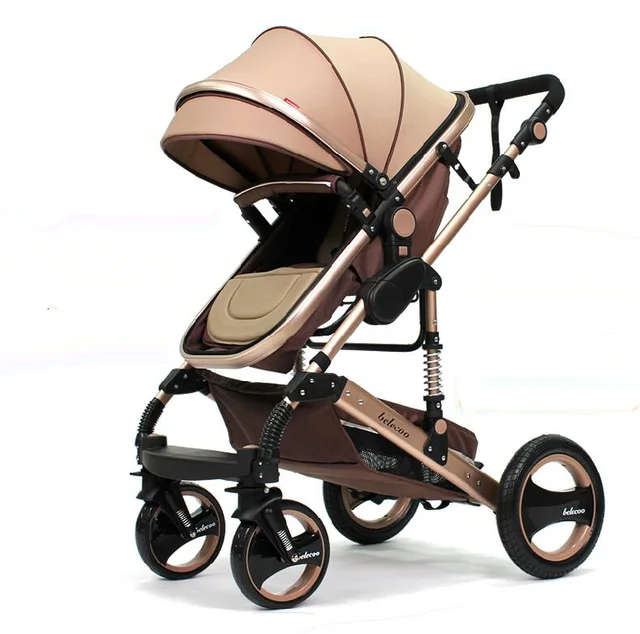 Baby Pram /Stroller - 2 Function Foldable Baby Pram (Khaki) belecoo brand