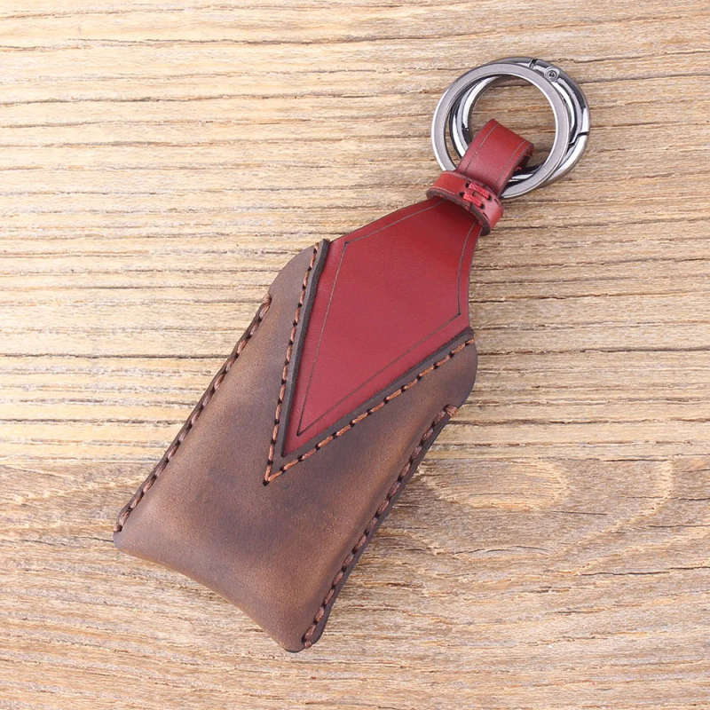 Key Case Key Shell 3 Buttons For Mitsubishi Lancer EX ASX Outlander Pajero Fob Leather Key Case