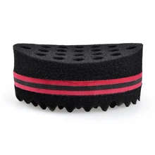 ARSTY Two Hole Size Magic Twist Curl Sponge Brush For Natural Hair Afro Coil Wave