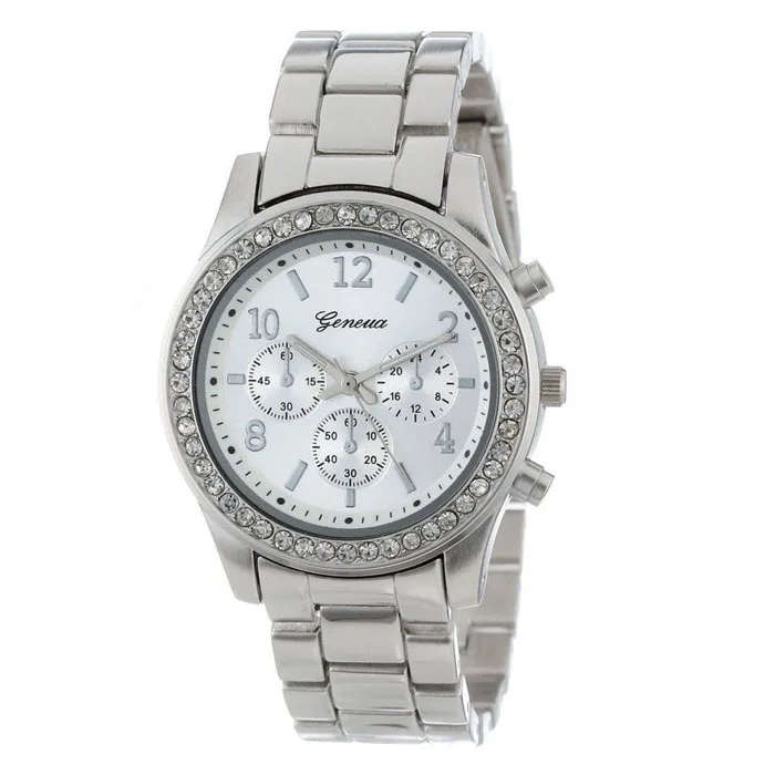 ***STUNNING*** Luxurious Ladies Gold/Silver/Rose Gold Stainless Steel Quartz CZ Wrist Watch