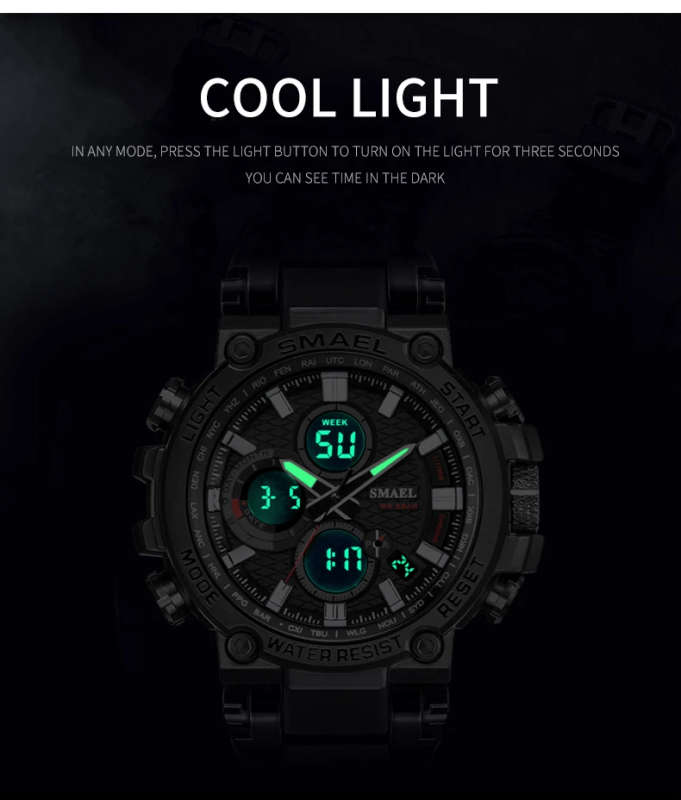 SMAEL Shock Proof Sports Chrono Turq Edition 5ATM WATER RESISTANT **BRAND NEW**