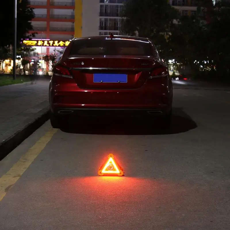 Car Automobile Emergency Triangle LED Light - Multifunction work light -Solar + Lithium Battery