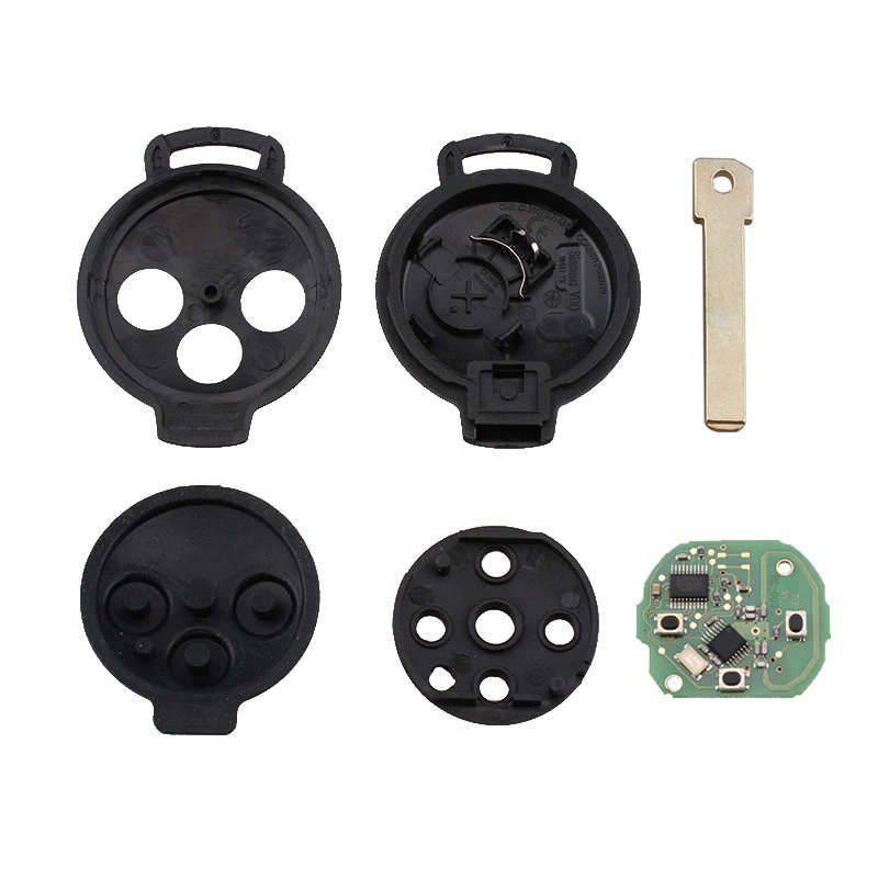 Remote Control Car Key Fob Case 3 button 434 mhz ID46 (7941) chip For Smart Fortwo 2007-13