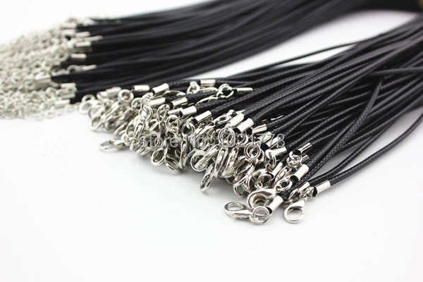 Natural Stone Heart Shape Pendants and Leather Cord Necklaces