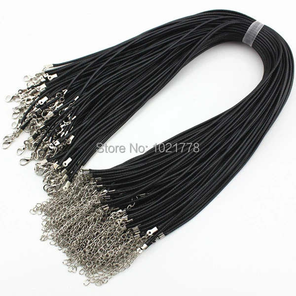 Natural Stone Heart Shape Pendants and Leather Cord Necklaces