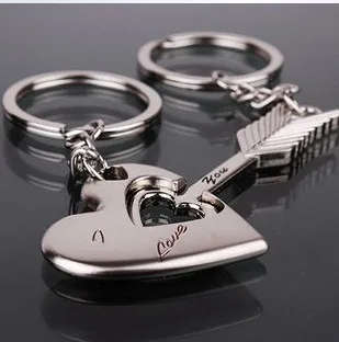 x2 set Cupid Arrow keychain creative couple lovers key ring