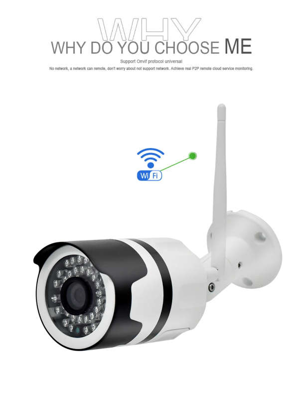 Wistino CCTV 720P 960P Wifi IP Camera Street Outdoor Waterproof Bullet Wireless Network Onvif Surveillance Security Camera 1MP 1.3MP Night Vision Motion Detection P2P Email Alarm Video Monitor (2)