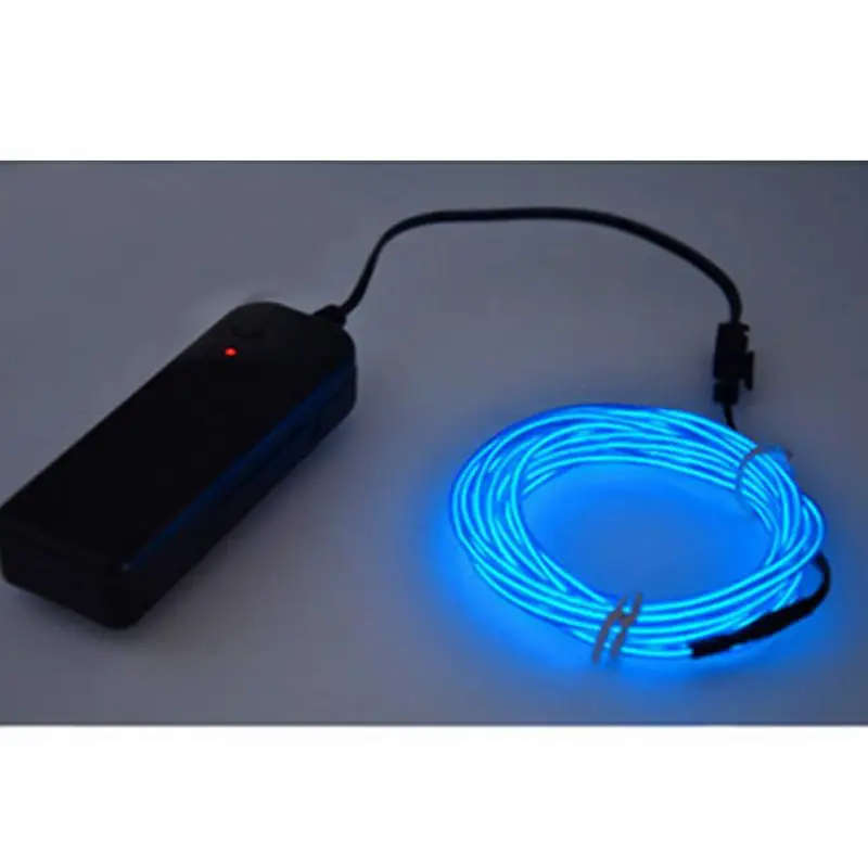 Flexible Led Neon Light Glow EL Wire Rope Blue Colour