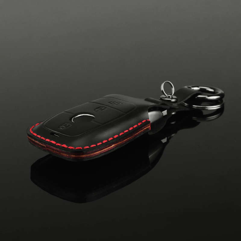 Leather Car Key Case For Mercedes Benz AMG 2017 E Class W213 key Chain Ring Cover