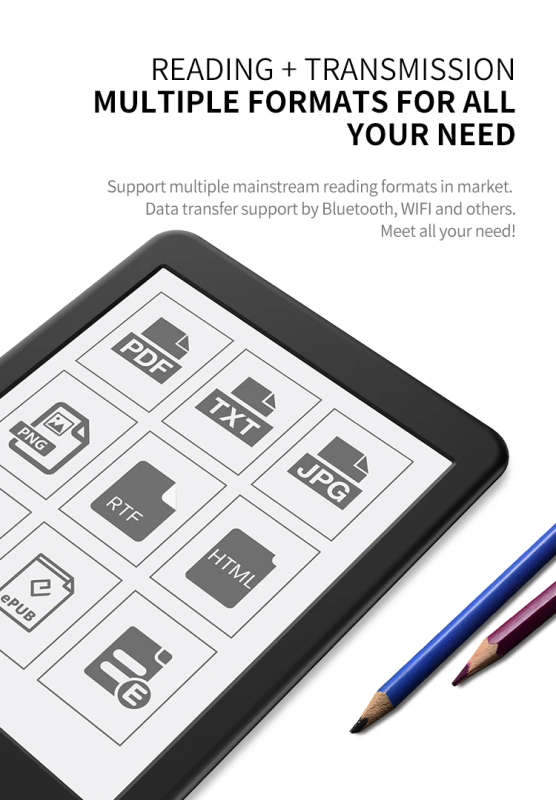 BOYUE 7.8 Inch T80D Likebook Mars eBook Reader e-ink eReader 8 Core Android 6.0 2G/16G Card Slot -