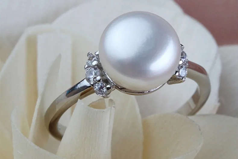 Genuine Natural Freshwater Pearl 925 Sterling Silver Genuine Ring - Adjustable