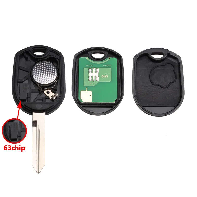 3 Buttons Remote Key For Ford F150 250 350 2004-10 Fob 315mhz With 4D63 Chip Keyless Car Key