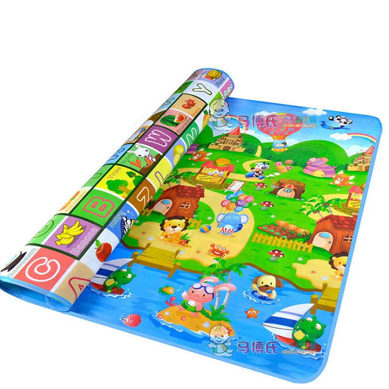 174x147cm Large Kids Crawling Educational Play Mat Double Side Game Soft Foam Play