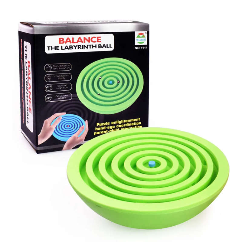 Labyrinth Magic Intellect Ball Balance Maze Perplexus Puzzle Education Toy (Green)