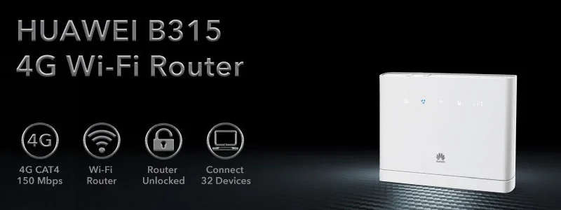 HUAWEI B315 4G LTE Wifi Modem Wireless Router (uses SIM card) OPEN TO ALL NETWORKS