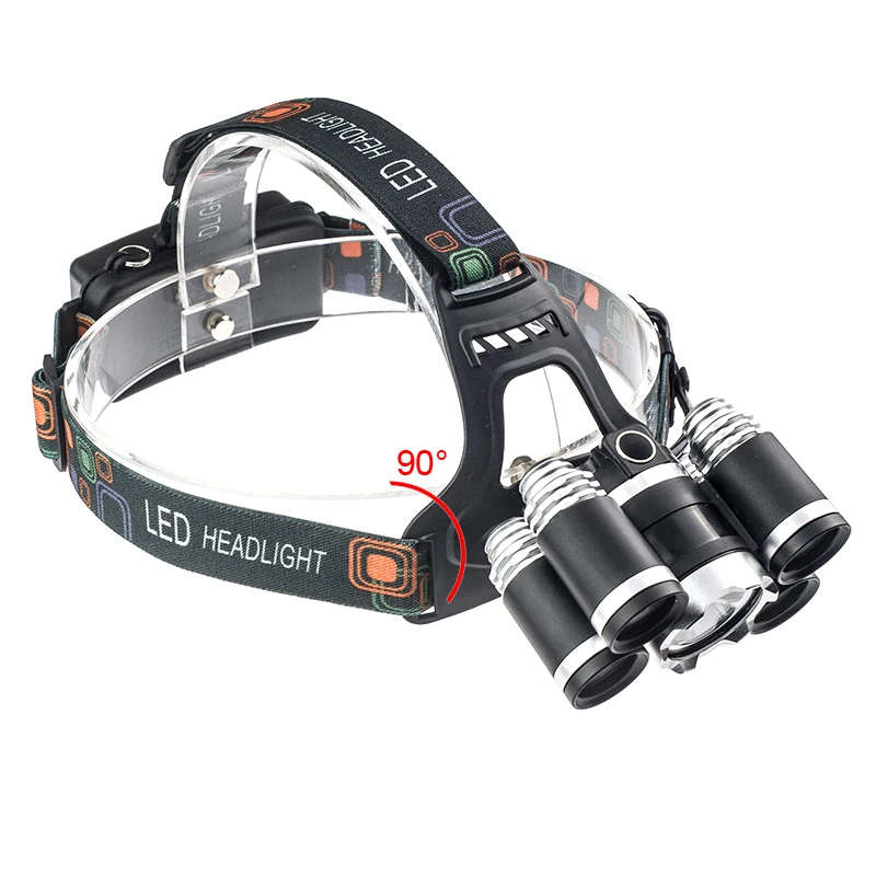 5 Led Bulbs Flashlight Head Rechargeable
