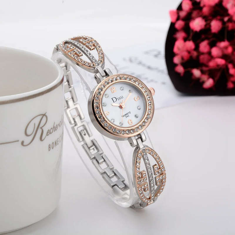 Ladies Crystal Casual Wristwatch