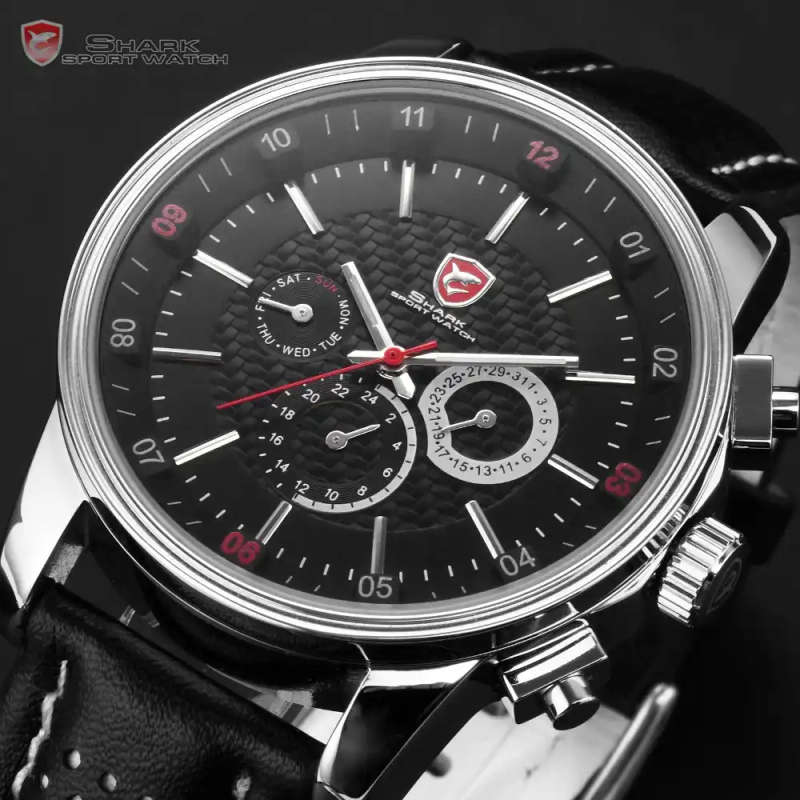 SHARK PACIFIC RACER CHRONO WATCH RED/BLACK TRIM WATCH  W/ BOX, PAPERS, LOADED!!