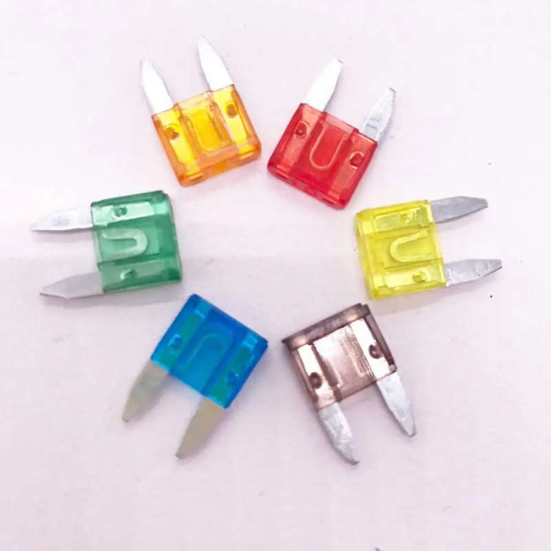 Viecar 100PCS MINI Car Fuses 5A 7.5A 10A 15A 20A 25A 30A Amp with Box Clip Assortment Auto Blade ...