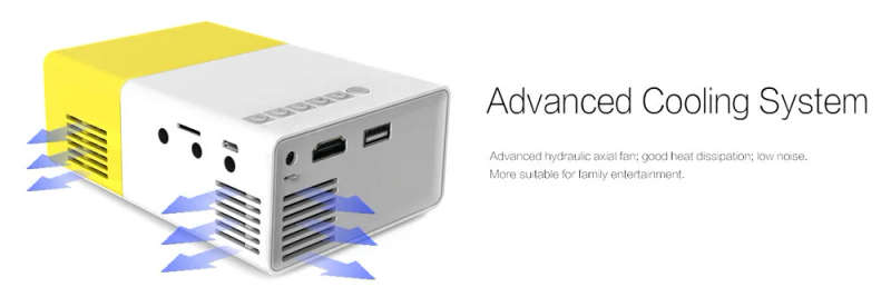 Newest Excelvan Mini YG300 LCD Projector 400 - 600 Lumens 320 x 240 Pixels 3.5mm AudioHDMIUSBSD Inputs Media ProyectorBeamer (34)