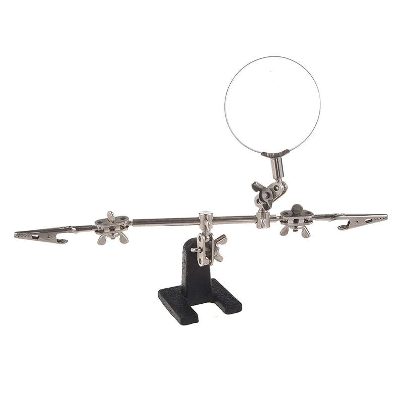 Magnifying Glass Third Hand Soldering Soldering Iron Stand Helping Magnifying Tool
