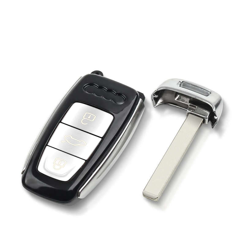 3 Buttons Remote Car Key Shell Case Fob For Audi A6 C8 A7 A8 Q8 2017-2020 Fob Case Replacement