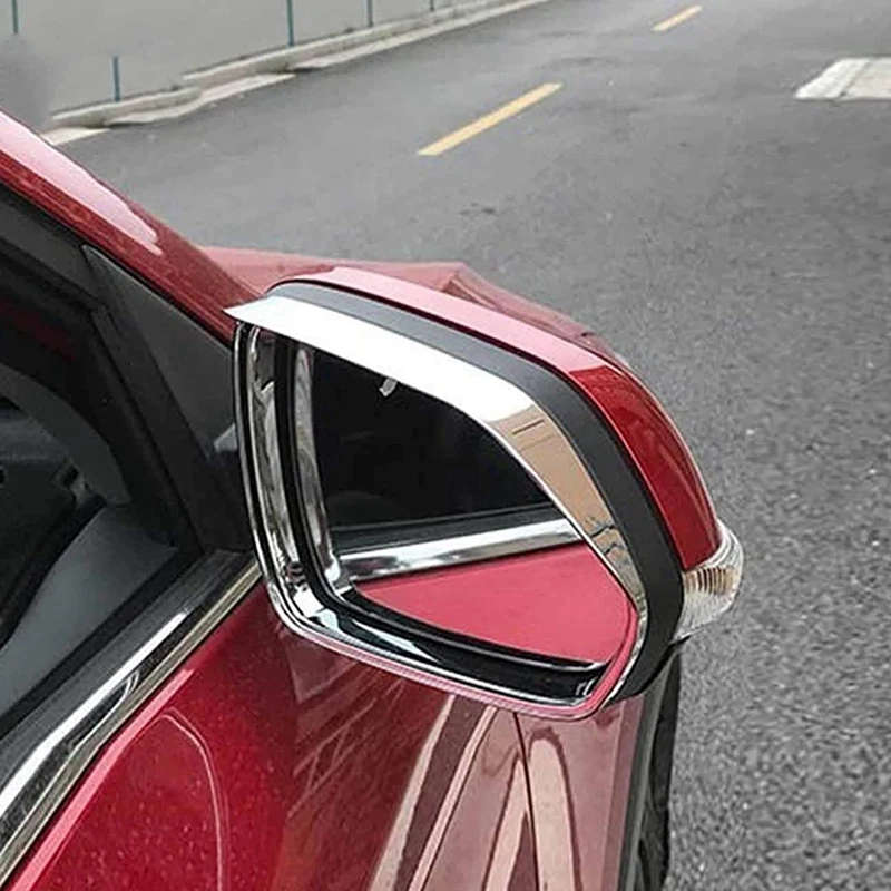 Car Side Rear view Mirror Rain Eyebrow Shield Guard Cover Trim Frame for MG6 MG ZS 2017-2020