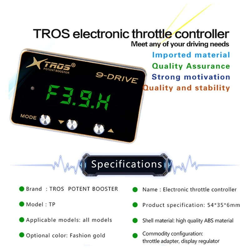 for Jeep Wrangler JL 2007-2019 Electronic Throttle Controller TROS TP 9-Drive Potent Booster