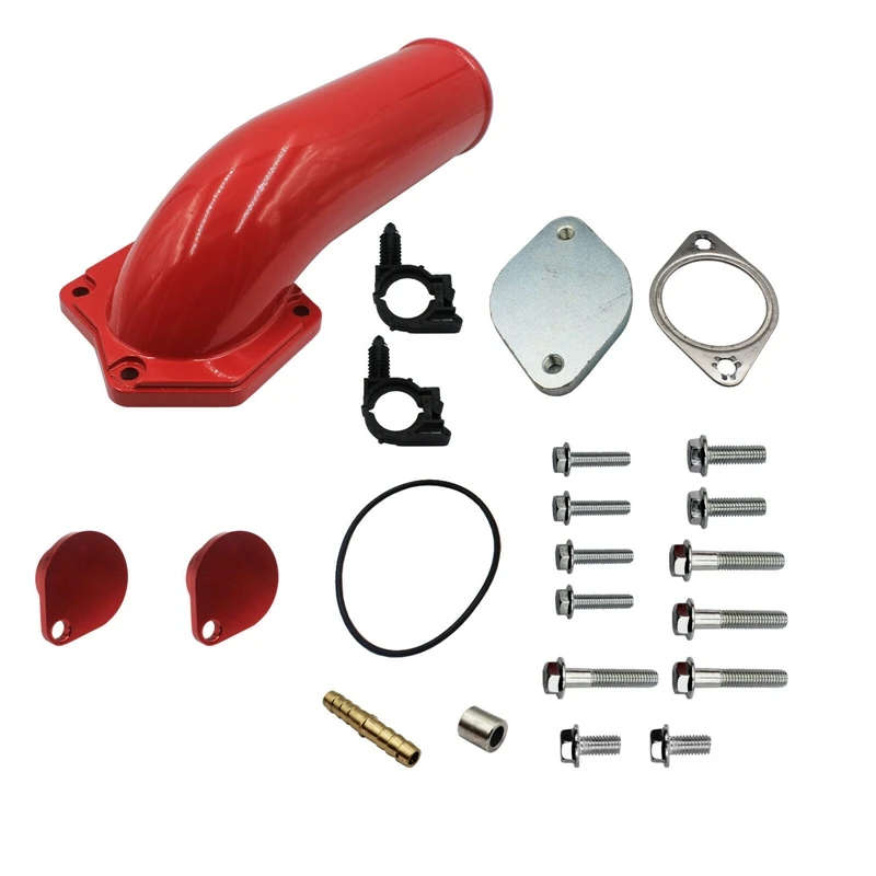 For 2008-2010 Ford F250 F350 Powerstroke 6.4L Intake Elbow Diecast Valve Kit