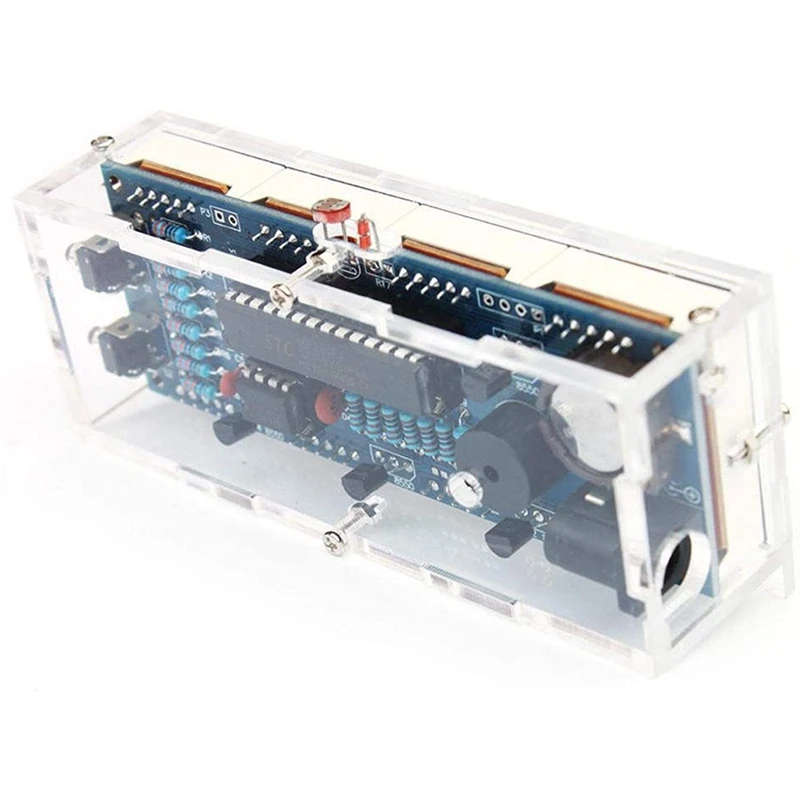 4-Digit DIY Digital LED Clock Kit Auto Display Time/Temperature Electronic DIY Kit Clock