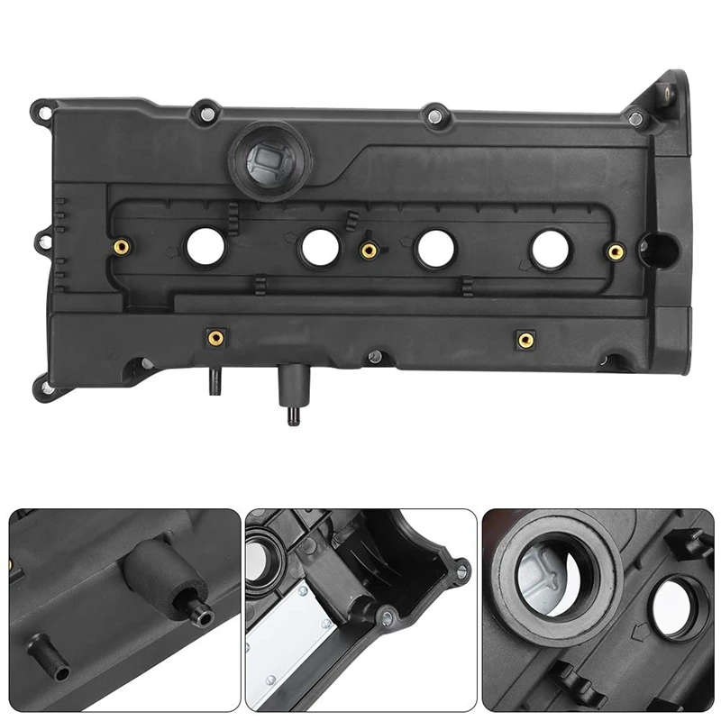 Valve Cover Assembly and Gasket & Spark Plug Tube Seal Valve Cover Assembly for Hyundai Accent 2004
