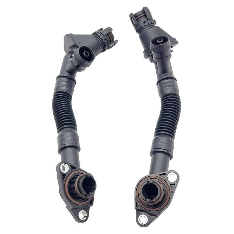 2PCS Crankcase Vent Hose Left and Right for -BMW X5 X6 F01 F02 F07 F10 F12 F13 550I 650I 11157646086