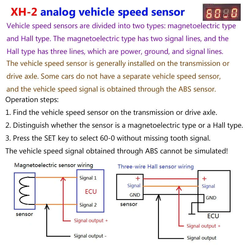 XH-2 Auto Vehicle Signal Generator Car Hall Sensor