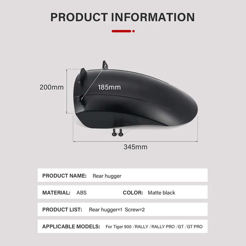 For Triumph TIGER 900 GT TIGER900 GT Pro RALLY Rear Fender Mudguard Tire Hugger Splash Guard