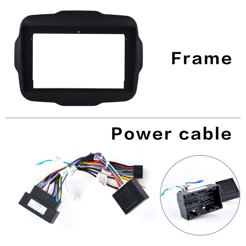 Car Android Radio 9'' Frame for Jeep Renegade 2Din Car DVD Navigation Cover Interior Frame