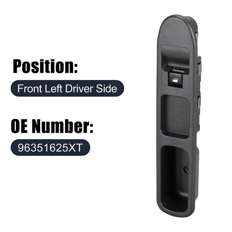 Power Window Control Switch Window Lifter Switch Button Passenger Side for Peugeot 307