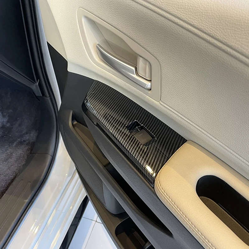 For Toyota Sienna 2021 2022 Inner Door Armrest Window Lift Button Panel Molding Cover Trim