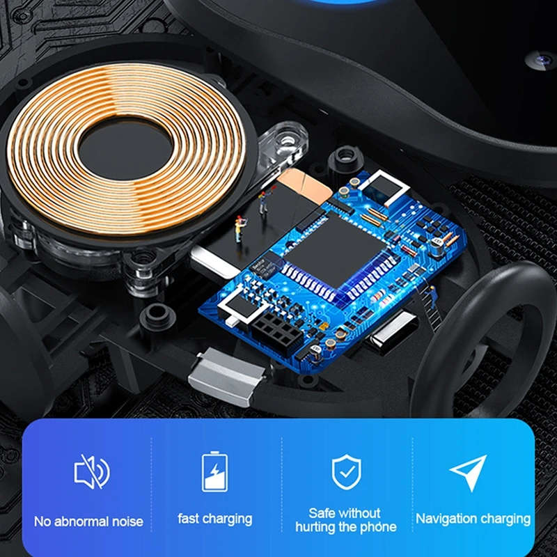 Car Wireless Charger 15W Mobile Phobe Holder Auto Interior Infrared Sensor Automatic