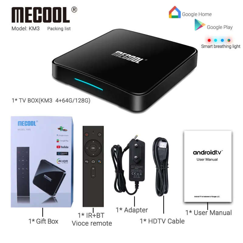 MECOOL-KM3-Android-9-0-TV-Box-4G-DDR4-64G-ROM-Voice-Control-Smart-TV-Box (3)