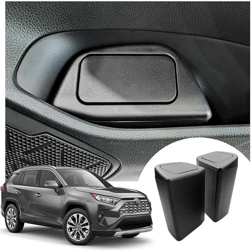 2PCS Car Door Storage Box for Toyota RAV4 Accessories 2019 2020 2021, Car Trash Bin Garbage Can