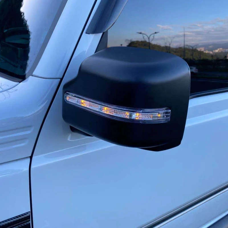 Car Rear View Mirror Cover Side Wing Mirror Cap Shell with Turn Signal Light for Suzuki Jimny