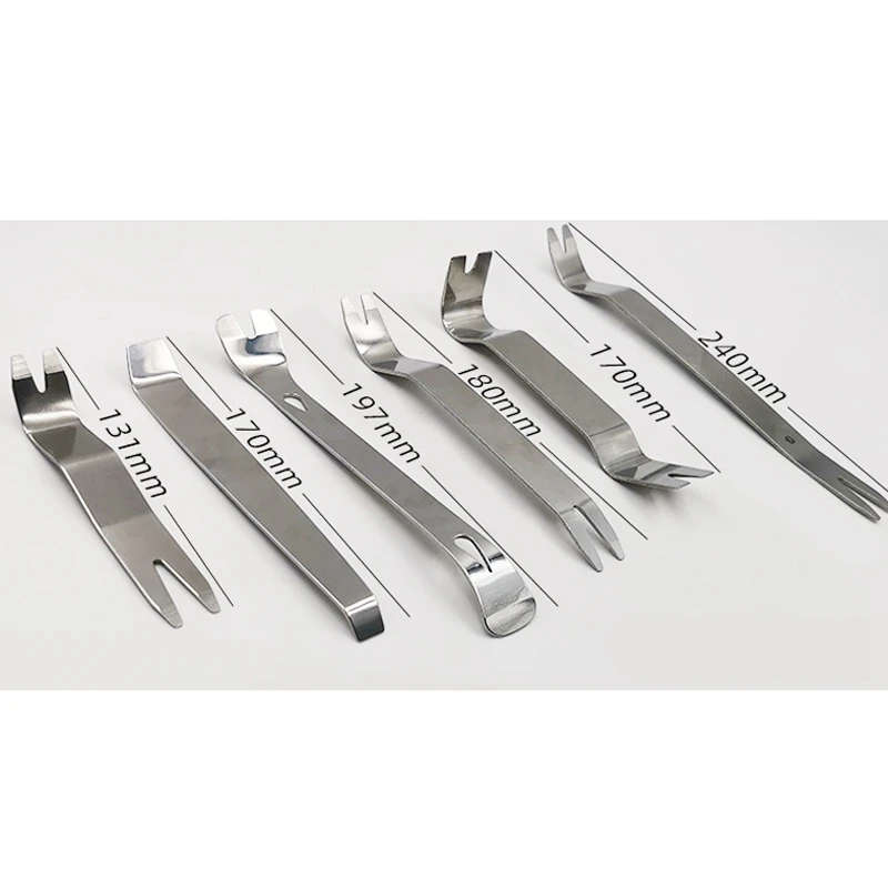 6PCS Car Radio Door Clip Panel Trim Dash Audio Removal Pry Tools Moulding Kits