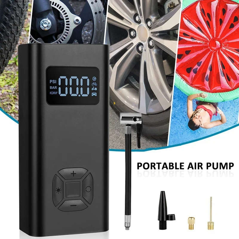 Car Tire Pump USB Charging Mini Digital Air Pump Tire Inflator Portable Air Compressor for Car